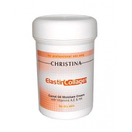 Christina Кристина Elastin Collagen Carrot Oil Moisture Cream 250ml-С коллагеном и морковным маслом для сухой кожи
