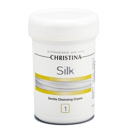 Christina Кристина Силк Silk-1-Gentle Cleansing Cream 250ml-Нежный крем для очищения кожи,Шаг 1